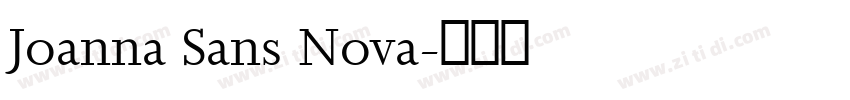 Joanna Sans Nova字体转换